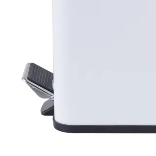 פח אשפה נירוסטה אל חלד מרובע 6 ליטר טריקה שקטה צבע לבן מט דגם 6L200W