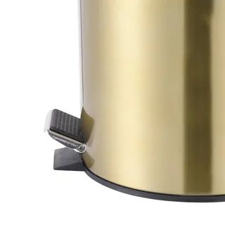 פח אשפה נירוסטה אל חלד מעוגל 5 ליטר טריקה שקטה צבע זהב מט דגם 5L100G