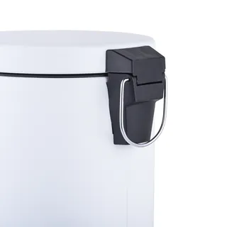 פח אשפה נירוסטה אל חלד מעוגל 5 ליטר טריקה שקטה צבע לבן מט דגם 5L100W