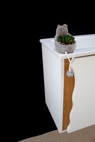 ארון אמבטיה תלוי לפי מידה רוחב עומק וצבע לפי בחירתך עם כיור משטח חרס שקוע דגם לופטנזה