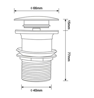 ונטיל לכיור רחצה עשוי מחומר Brass אל חלד צבע מוקה מט דגם DR-09