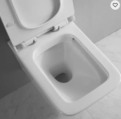 אסלה תלויה מלבנית אורך 52 ס"מ מרובעת לבן מבריק שטיפת רימליס כוללת מושב קשיח טריקה שקטה נשלף דגם פאולו