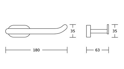 מחזיק נייר טואלט Roma צבע זהב מט תלוי עשוי מחומר Brass אל חלד דגם 2570G