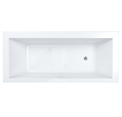 אמבטיה מלבנית אקרילית מחוזקת בפייברגלס כוללת קונסטרווקציה אורך 160 ס"מ צבע לבן מבריק דגם Ireland