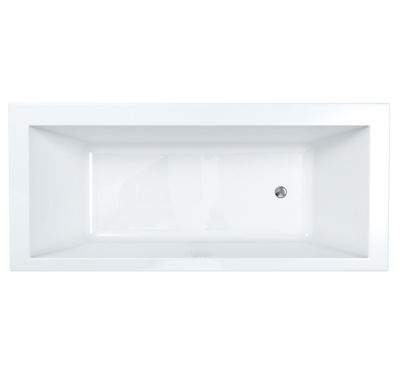 אמבטיה מלבנית אקרילית מחוזקת בפייברגלס כוללת קונסטרווקציה אורך 170 ס"מ צבע לבן מבריק דגם Hockey