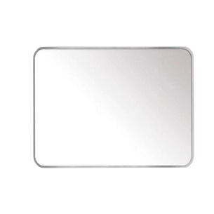 מראה מרחפת לתליה עם מסגרת אלומיניום אל חלד צבע ניקל רוחב 120 ס"מ ובגובה 60 ס"מ דגם 686C