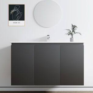 ארון אמבטיה תלוי לפי מידה רוחב עומק וצבע לפי בחירתך עם כיור משטח חרס שקוע דגם דובר B