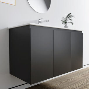 ארון אמבטיה תלוי לפי מידה רוחב עומק וצבע לפי בחירתך עם כיור משטח חרס שקוע דגם דובר B