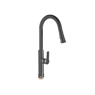 ברז מטבח מגיע עם פיה מסתובבת ונשלפת צבע אפור גרפיט דגם 71812