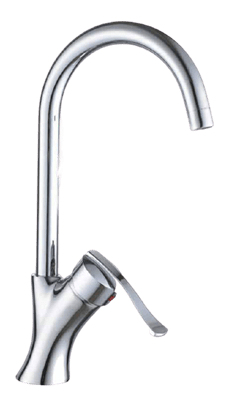 ברז גבוהה מגיע עם פיה מסתובבת צבע ניקל מבריק דגם 73658