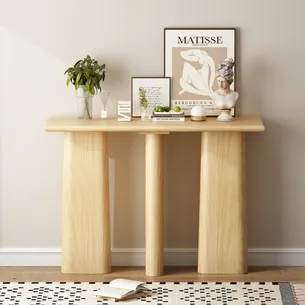 קונסולה לכניסה מעוצבת ועומדת צבע אלון רוחב 120 ס"מ ועומק 35 ס"מ דגם CB-N01