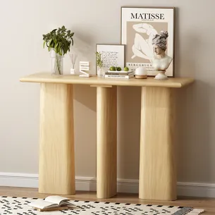 קונסולה לכניסה מעוצבת ועומדת צבע אלון רוחב 120 ס"מ ועומק 35 ס"מ דגם CB-N01