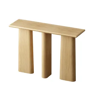 קונסולה לכניסה מעוצבת ועומדת צבע אלון רוחב 120 ס"מ ועומק 35 ס"מ דגם CB-N01