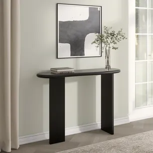 קונסולה לכניסה מעוצבת ועומדת צבע שחור מט רוחב 120 ס"מ ועומק 35 ס"מ דגם CB-N02