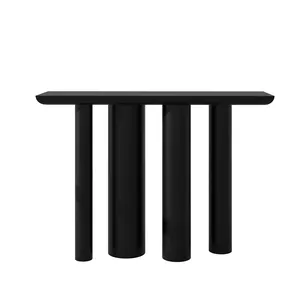 קונסולה לכניסה מעוצבת ועומדת צבע שחור מט רוחב 120 ס"מ ועומק 35 ס"מ דגם CB-N03