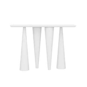 קונסולה לכניסה מעוצבת ועומדת צבע לבן מט רוחב 120 ס"מ ועומק 35 ס"מ דגם CB-N04