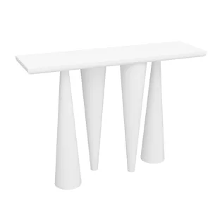 קונסולה לכניסה מעוצבת ועומדת צבע לבן מט רוחב 120 ס"מ ועומק 35 ס"מ דגם CB-N04