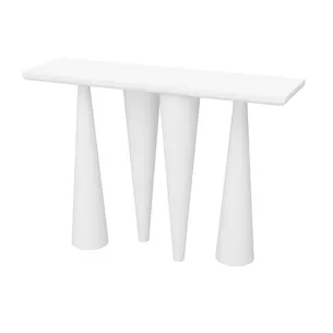 קונסולה לכניסה מעוצבת ועומדת צבע לבן מט רוחב 120 ס"מ ועומק 35 ס"מ דגם CB-N04