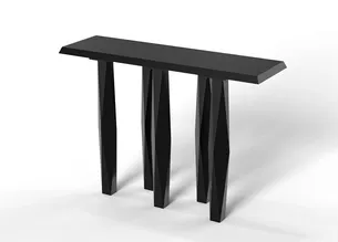 קונסולה לכניסה מעוצבת ועומדת צבע שחור מט רוחב 120 ס"מ ועומק 35 ס"מ דגם CB-N06