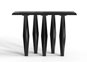 קונסולה לכניסה מעוצבת ועומדת צבע שחור מט רוחב 120 ס"מ ועומק 35 ס"מ דגם CB-N06