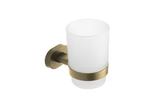 מחזיק כוס למברשות שיניים Roma צבע זהב מט תלוי עשוי מחומר Brass אל חלד דגם 2345G