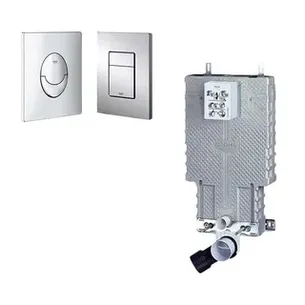 סט מיכל הדחה סמוי GROHE רגיל מתאים לקירות בלוקים ו/או בטון + לחצן לבחירתכם דגם 38825000-1