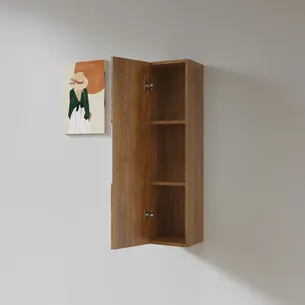 ארון שירות תלוי לאמבטיה עץ מלא אלון מבוקע במידות שונות לבחירתך דגם רימבו A