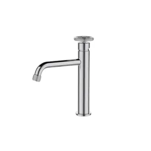 ברז רחצה עם פיה קבועה צבע ניקל מבריק דגם SH0701CH