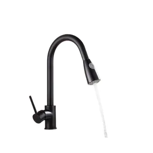 ברז מטבח מגיע עם פיה מסתובבת ונשלפת צבע שחור מט דגם 8882656