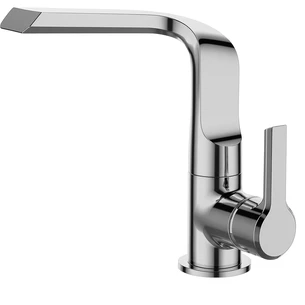 ברז רחצה עם פיה מסתובבת צבע ניקל מבריק דגם ZV0124CH