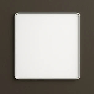 מראה מרחפת לתליה עם מסגרת אלומיניום אל חלד צבע לבן מט ברוחב 60 ס"מ ובגובה 60 ס"מ דגם 683W