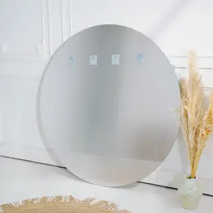 מראת גוף מרחפת עגולה לתליה ללא מסגרת קוטר 130 ס"מ דגם 88019C