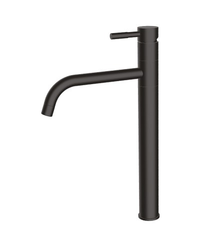 ברז לכיור מונח גבוה עם פיה מסתובבת צבע שחור מט דגם ZV0446K