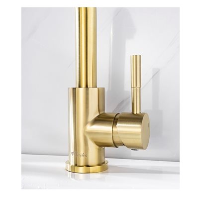 ברז רחצה 90 מעלות עם פיה מסתובבת צבע זהב מט דגם B12801302