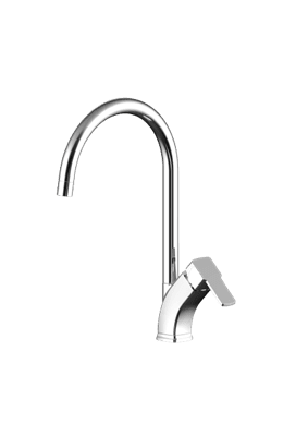 ברז גבוהה מגיע עם פיה מסתובבת צבע ניקל מבריק דגם 79658