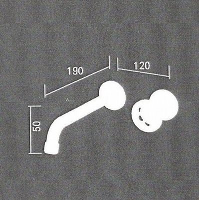 ברז מהקיר מגיע עם פיה באורך 19 ס"מ כולל מנגנון פנימי שחור מט דגם SH0708K