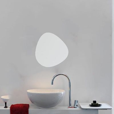 מראה מרחפת לתליה בצורה אמורפית ללא מסגרת רוחב 27 ס"מ גובה 28 ס"מ דגם M-8