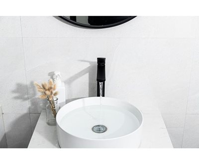 ברז לכיור מונח גבוה עם פיה קבועה צבע שחור מט דגם B55102311