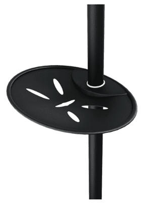 מוט פינוק נירוסטה אל חלד עם ראש מעוגל 20 ס"מ ומזלף צבע שחור מט מתכוונן לחורים קיימים במקלחת דגם 6659B