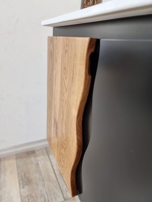 ארון אמבטיה תלוי לפי מידה רוחב עומק וצבע לפי בחירתך עם כיור משטח חרס שקוע דגם מילאנו