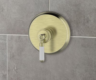 אינטרפוץ 3 דרך צבע זהב מט מקבלים ביחד חלק חיצוני ופנימי דגם AN0524BR