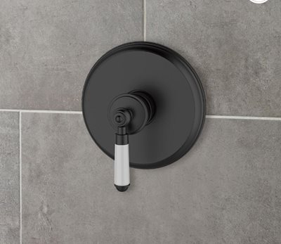 אינטרפוץ 3 דרך צבע שחור מט מקבלים ביחד חלק חיצוני ופנימי דגם AN0524K