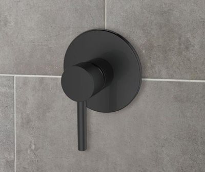 אינטרפוץ 3 דרך צבע שחור מט מקבלים ביחד חלק חיצוני ופנימי דגם ZV0432K