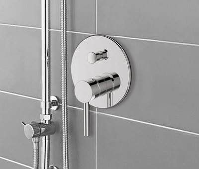 אינטרפוץ 4 דרך צבע ניקל מבריק מקבלים ביחד חלק חיצוני ופנימי דגם ZV0433CH