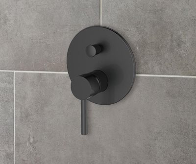 אינטרפוץ 4 דרך צבע שחור מט מקבלים ביחד חלק חיצוני ופנימי דגם ZV0433K