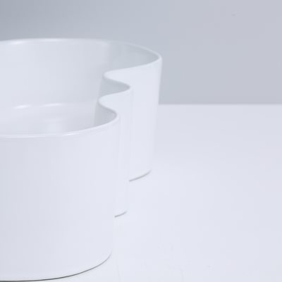 כיור רחצה מונח חרס אובלי ענן רוחב 56 ס"מ ועומק 41 ס"מ צבע לבן מבריק דגם מירלנד