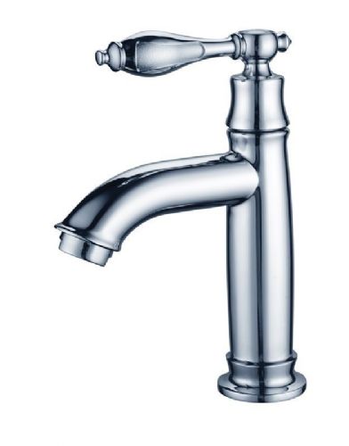 ברז רחצה מים קרים מגיע עם פיה קבועה אורך פיה 12 ס"מ צבע ניקל מבריק דגם 1411