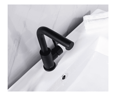 ברז רחצה 90 מעלות עם פיה מסתובבת צבע שחור מט דגם B12801312