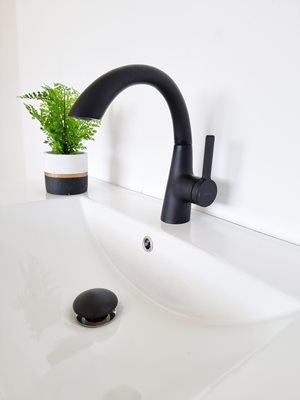 ארון אמבטיה תלוי לפי מידה רוחב וצבע לפי בחירתך עם כיור משטח חרס שקוע דגם קוסטה