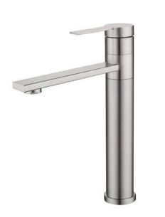 ברז לכיור מונח גבוה עם פיה מסתובבת צבע ניקל מוברש דגם 542527